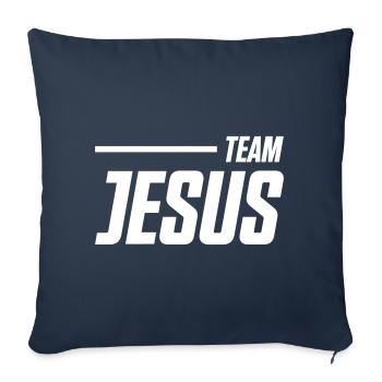 Team Jesus - Sofa pillowcase 17,3'' x 17,3'' (45 x 45 cm) - navy - Front