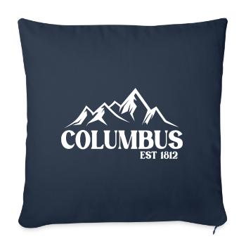 Columbus Ohio - Housse de coussin décorative 45 x 45 cm - bleu marine - Devant