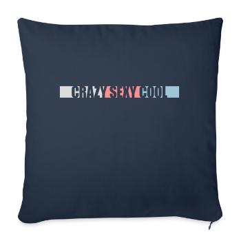 design cool sexy fou - Housse de coussin décorative 45 x 45 cm - bleu marine - Devant