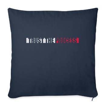faire confiance au processus Devis - Housse de coussin décorative 45 x 45 cm - bleu marine - Devant