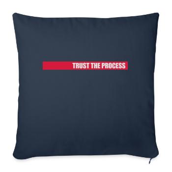 faire confiance au processus Devis - Housse de coussin décorative 45 x 45 cm - bleu marine - Devant