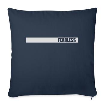 Conception de citation de texte intrépide - Housse de coussin décorative 45 x 45 cm - bleu marine - Devant