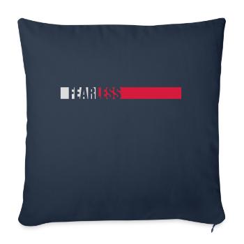 Conception de citation de texte intrépide - Housse de coussin décorative 45 x 45 cm - bleu marine - Devant