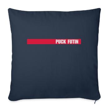 puck futin Logo Design - Sofakissenbezug 45 x 45 cm - Navy - Vorne