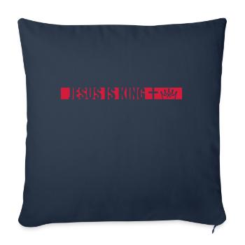jesus is king quote - Sofa pillowcase 17,3'' x 17,3'' (45 x 45 cm) - navy - Front