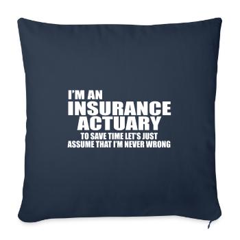 Insurance Actuary - Sofa pillowcase 17,3'' x 17,3'' (45 x 45 cm) - navy - Front