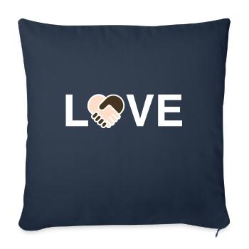 Love gegen Rassismus - Sofakissenbezug 45 x 45 cm - Navy - Vorne