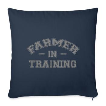 Farmer In Training Retro Graduated As A Farmer - Sofa pillowcase 17,3'' x 17,3'' (45 x 45 cm) - navy - Front