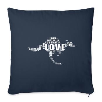 I love Australia Kangaroo - Sofa pillowcase 17,3'' x 17,3'' (45 x 45 cm) - navy - Front