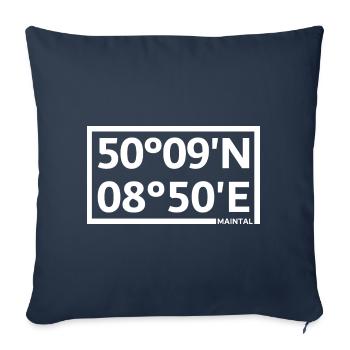 Coordonnées principales - Housse de coussin décorative 45 x 45 cm - bleu marine - Devant