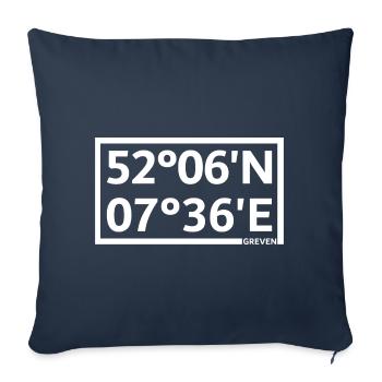 Greven coordinates - Sofa pillowcase 17,3'' x 17,3'' (45 x 45 cm) - navy - Front