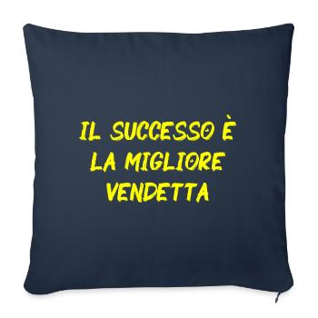 Il successo è la migliore vendetta - GLD - Housse de coussin décorative 45 x 45 cm - bleu marine - Devant