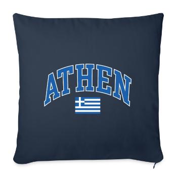 Athen - Sofakissenbezug 45 x 45 cm - Navy - Vorne