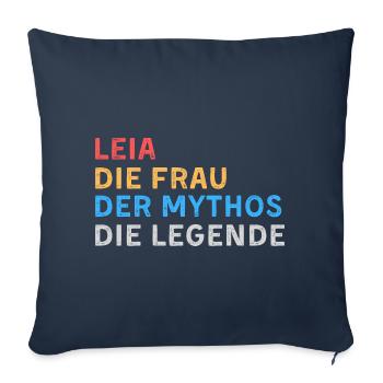 Leia Fau Mythos Legende - Sofakissenbezug 45 x 45 cm - Navy - Vorne