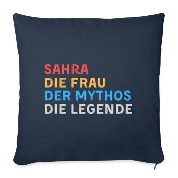 Sahra Fau Mythos Legende - Sofakissenbezug 45 x 45 cm - Navy - Vorne
