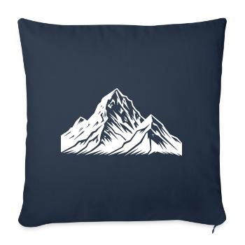 Berge Alpen Symbol Silhouette - Sofakissenbezug 45 x 45 cm - Navy - Vorne