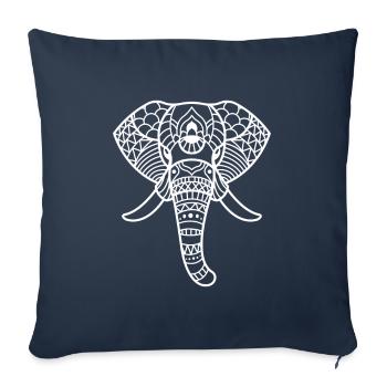 Elephant Art Art Earth India Environmental Protection - Sofa pillowcase 17,3'' x 17,3'' (45 x 45 cm) - navy - Front