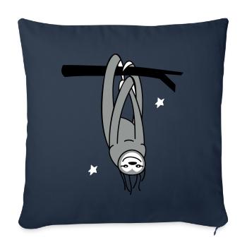 Entspanntes Faultier - Sofakissenbezug 45 x 45 cm - Navy - Vorne