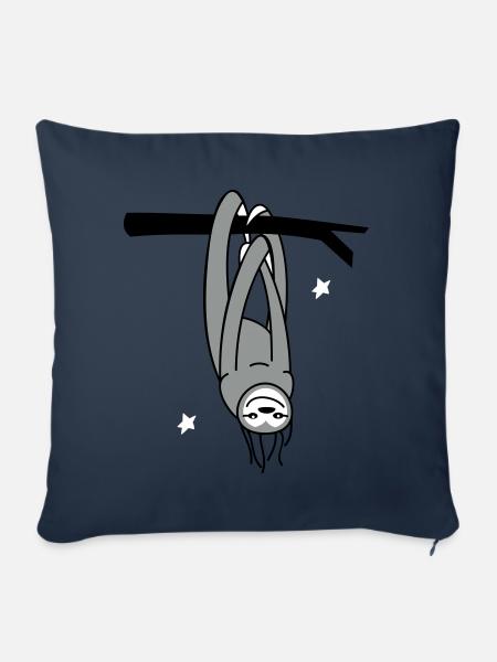 Entspanntes Faultier - Sofakissenbezug 45 x 45 cm - Navy