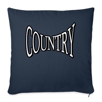 country cowboy western rodéo indien équitation cheval - Housse de coussin décorative 45 x 45 cm - bleu marine - Devant