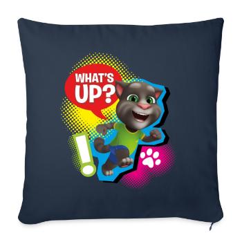Talking Tom What´s Up? - Sofa pillowcase 17,3'' x 17,3'' (45 x 45 cm) - navy - Front