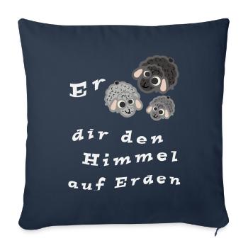 Erschafe dir den Himmel auf Erden - Sofakissenbezug 45 x 45 cm - Navy - Vorne