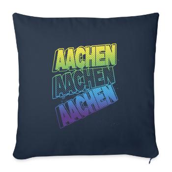 Aachen Deutschland Stadt Schrift Skyline Heimat - Sofakissenbezug 45 x 45 cm - Navy - Vorne