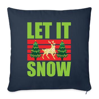 Christmas Let It Snow - Sofakissenbezug 45 x 45 cm - Navy - Vorne