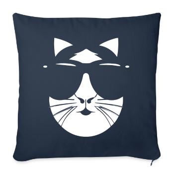Funny Guinea Pig with Sunglasses Guinea Pigs - Sofa pillowcase 17,3'' x 17,3'' (45 x 45 cm) - navy - Front