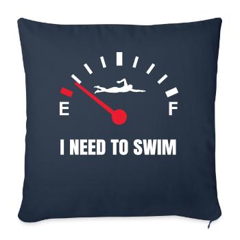 Nageurs Natation Natation Sports Idée - Housse de coussin décorative 45 x 45 cm - bleu marine - Devant