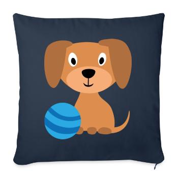 Vêtements et accessoires enfant chien - Housse de coussin décorative 45 x 45 cm - bleu marine - Devant