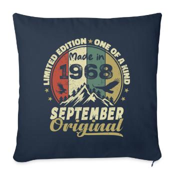 1968 - The Legends Were Born in September 1968 - Sofa pillowcase 17,3'' x 17,3'' (45 x 45 cm) - navy - Front