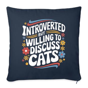 Introvertierter asozialer introvertierter - Sofakissenbezug 45 x 45 cm - Navy - Vorne