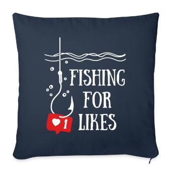 Fishing For Likes - Sofa pillowcase 17,3'' x 17,3'' (45 x 45 cm) - navy - Front
