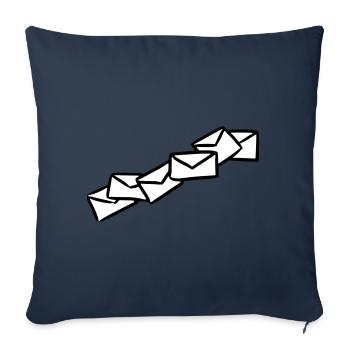 Letters News Broadcast message letters - Sofa pillowcase 17,3'' x 17,3'' (45 x 45 cm) - navy - Front