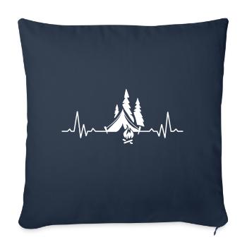 Camping Nature Camping Gift Camping Holiday Tent - Sofa pillowcase 17,3'' x 17,3'' (45 x 45 cm) - navy - Front