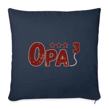 Opa Hoch 3 Vintage Drillingsopa - Sofakissenbezug 45 x 45 cm - Navy - Vorne