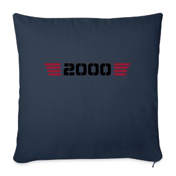 Year of birth Birthday Born In - Made in 2000 - Sofa pillowcase 17,3'' x 17,3'' (45 x 45 cm) - navy - Front