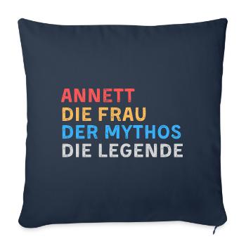 Annett Fau Mythos Legende - Sofakissenbezug 45 x 45 cm - Navy - Vorne