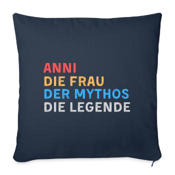 Anni Fau Mythos Legende - Sofakissenbezug 45 x 45 cm - Navy - Vorne