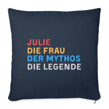 Julie Fau Mythos Legende - Sofakissenbezug 45 x 45 cm - Navy - Vorne
