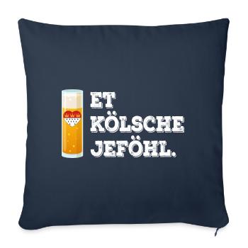 Karneval Köln Jeck Is Geil Kölle Alaaf Kölsch - Sofa pillowcase 17,3'' x 17,3'' (45 x 45 cm) - navy - Front