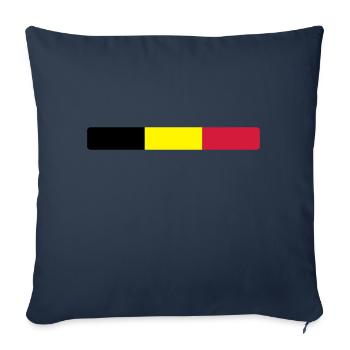 Belgique (V) - Housse de coussin décorative 45 x 45 cm - bleu marine - Devant