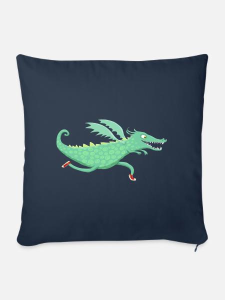 Renndrache - Sofakissenbezug 45 x 45 cm - Navy