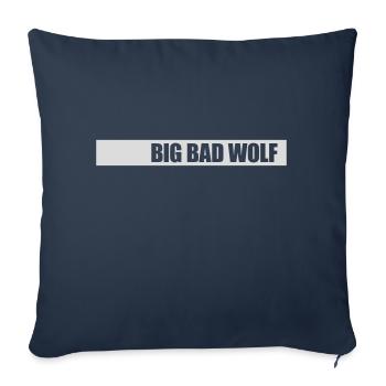 big bad wolf quote - Sofa pillowcase 17,3'' x 17,3'' (45 x 45 cm) - navy - Front