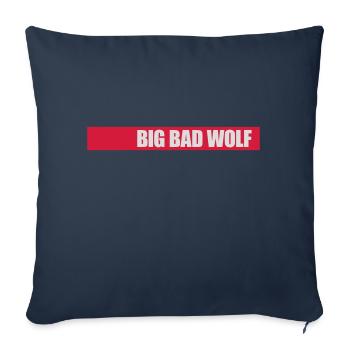 Citation du Grand Méchant Loup - Housse de coussin décorative 45 x 45 cm - bleu marine - Devant