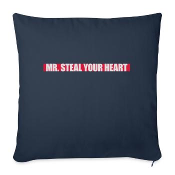 mr steal your heart - Sofa pillowcase 17,3'' x 17,3'' (45 x 45 cm) - navy - Front