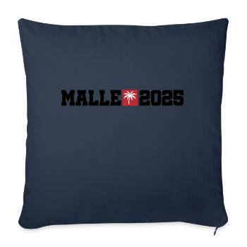 Malle 2025 - Housse de coussin décorative 45 x 45 cm - bleu marine - Devant
