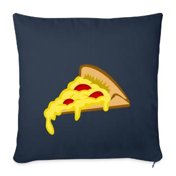 manger de la nourriture pizza pizzeria restaurant62 - Housse de coussin décorative 45 x 45 cm - bleu marine - Devant