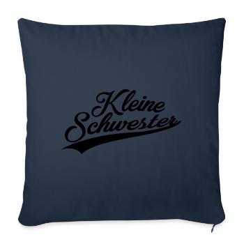Kleine Schwester Handwriting - Sofakissenbezug 45 x 45 cm - Navy - Vorne